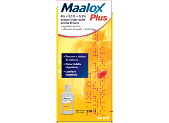 Maalox plus 4% + 3,5% + 0,5% sospensione orale aroma limone.